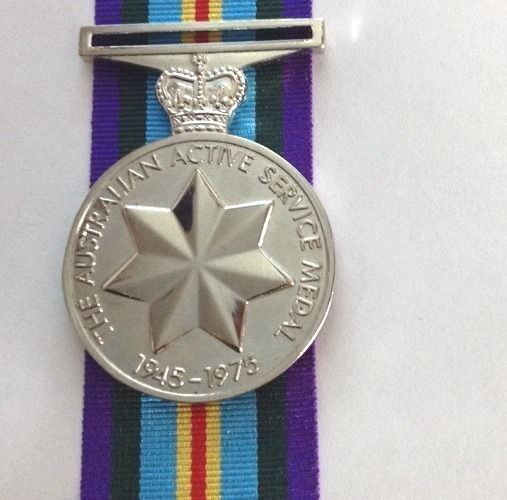 Australia Active Service Medal 1945-75 Replica. F/S Medal With 300mm Ribbon