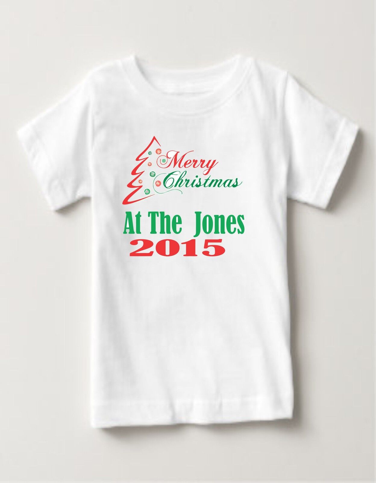 Personalise christmas t/shirts with your name