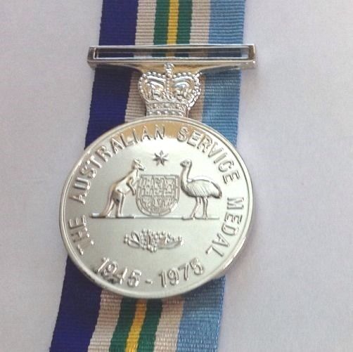 Australia Service Medal 1945-75 Replica. F/S Medal With 300mm Ribbon