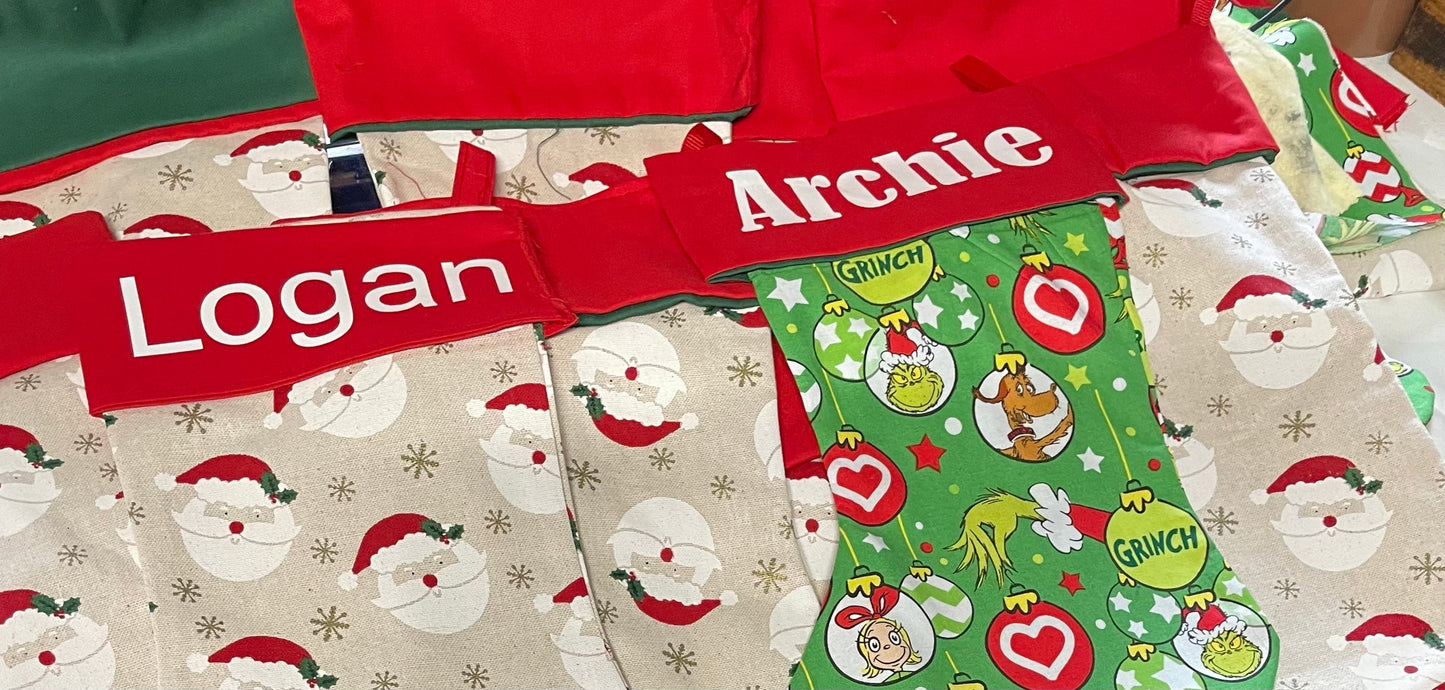 A personalize stocking for your tree for Christmas